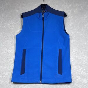 REI Vest Mens Size Small Cobalt Navy Blue Full Zip Fleece Vest Polyester Pockets